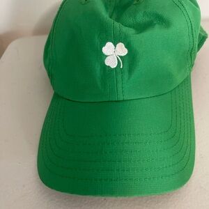 American Needle Green Cap with White Embroidered Shamrock